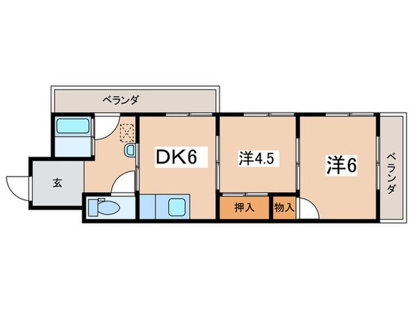 ナカダテコ－ポの物件間取画像